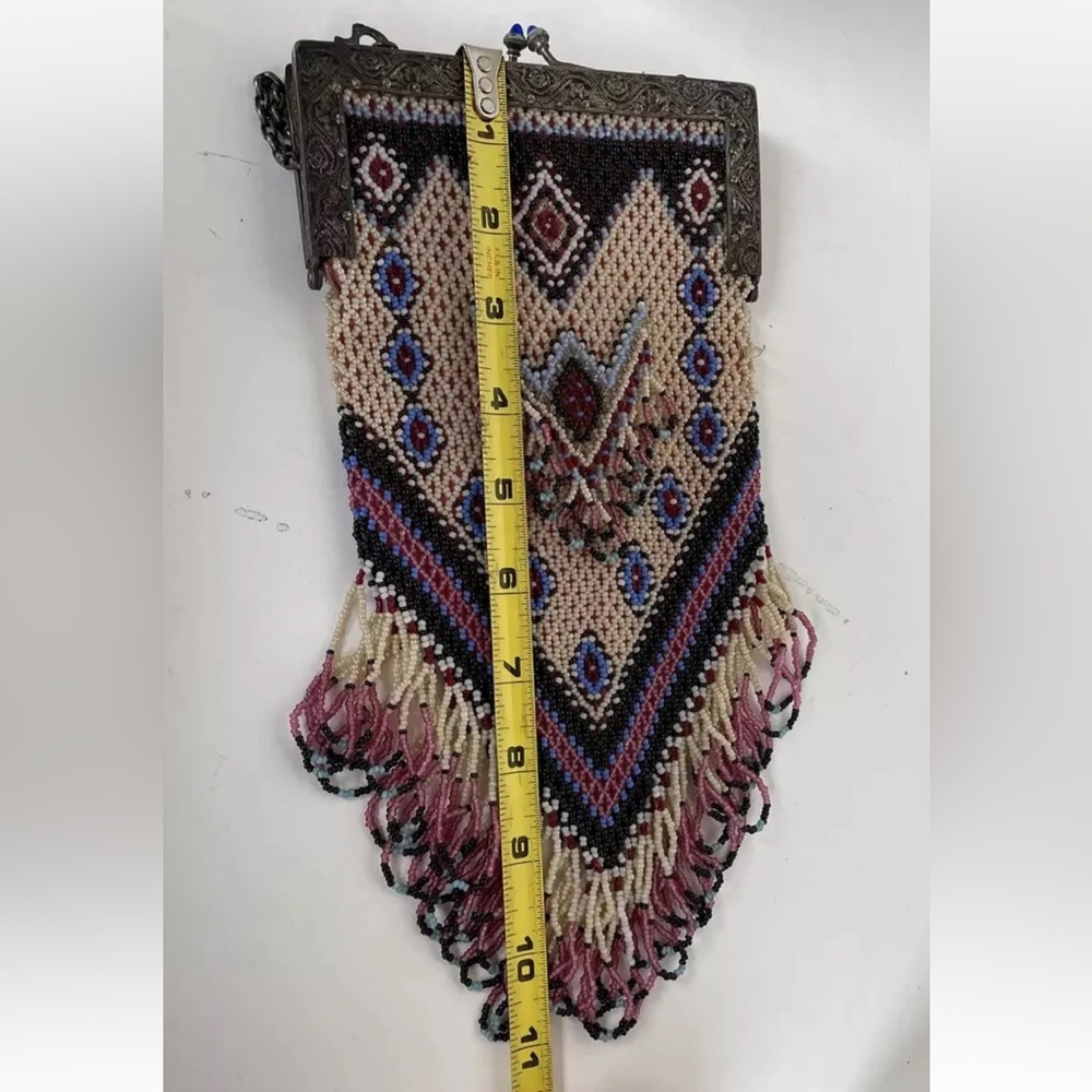 Antique 1920's Beaded Flapper Era Bag - Picture 4 of 10